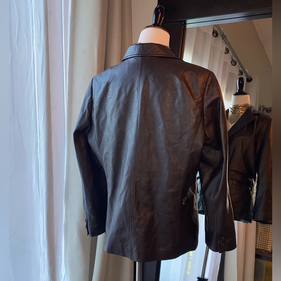 •🔥 Balmain Buttery Brown Leather Blazer 🔥• - Picture 4 of 11